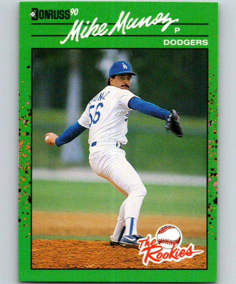 1990 Donruss Rookies #8 Mike Munoz New RC Rookie Los Angeles Dodgers  Image 1