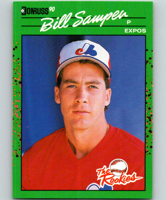 1990 Donruss Rookies #12 Bill Sampen New RC Rookie Montreal Expos  Image 1