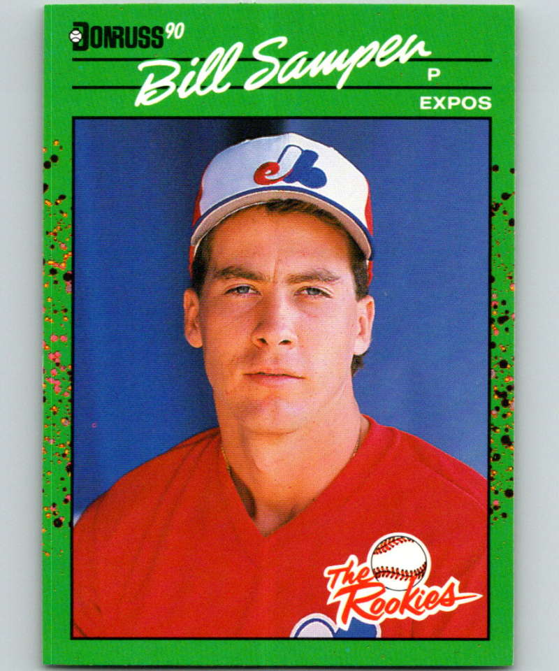 1990 Donruss Rookies #12 Bill Sampen New RC Rookie Montreal Expos  Image 1