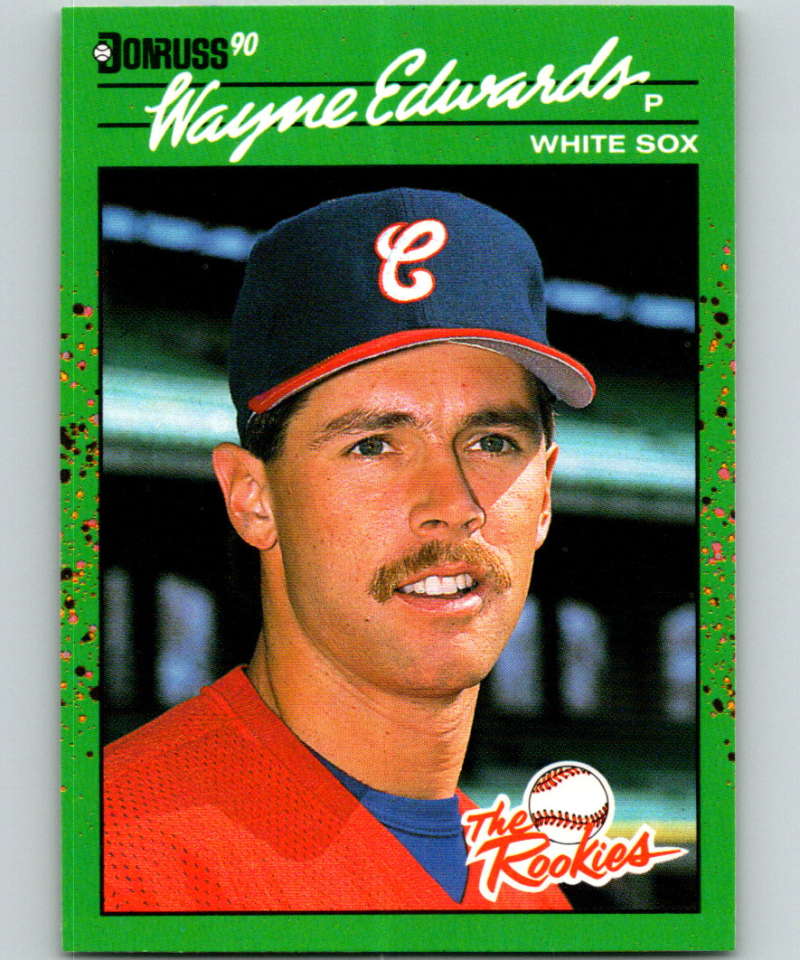 1990 Donruss Rookies #17 Wayne Edwards New RC Rookie Chicago White Sox  Image 1