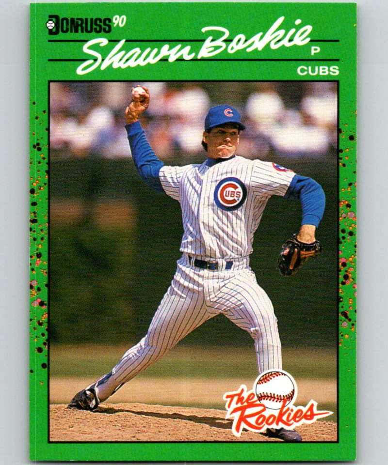1990 Donruss Rookies #18 Shawn Boskie New RC Rookie Chicago Cubs  Image 1