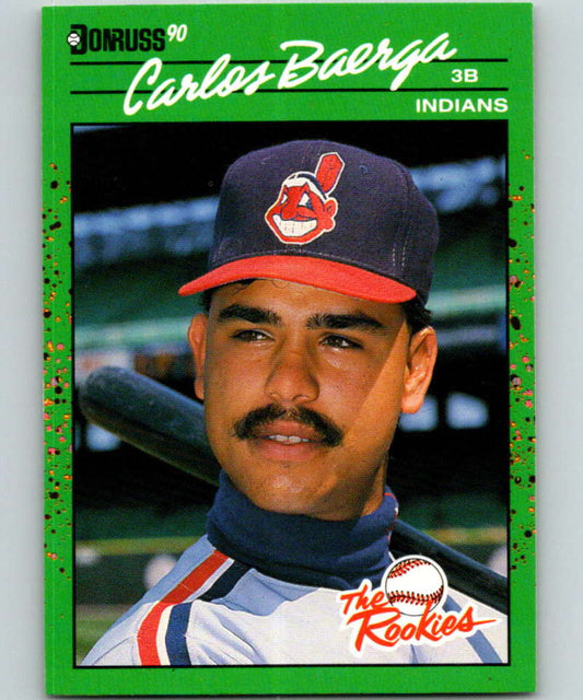 1990 Donruss Rookies #19 Carlos Baerga New RC Rookie Cleveland Indians