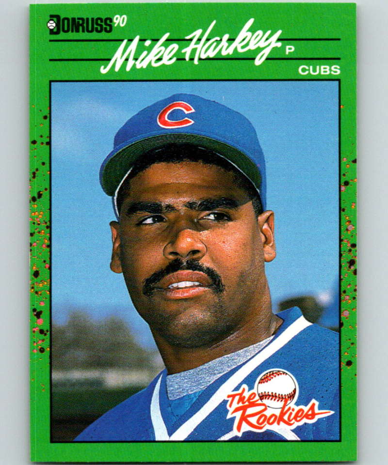 1990 Donruss Rookies #22 Mike Harkey New Chicago Cubs  Image 1