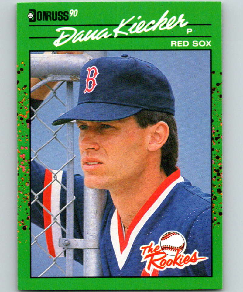 1990 Donruss Rookies #28 Dana Kiecker New RC Rookie Boston Red Sox  Image 1