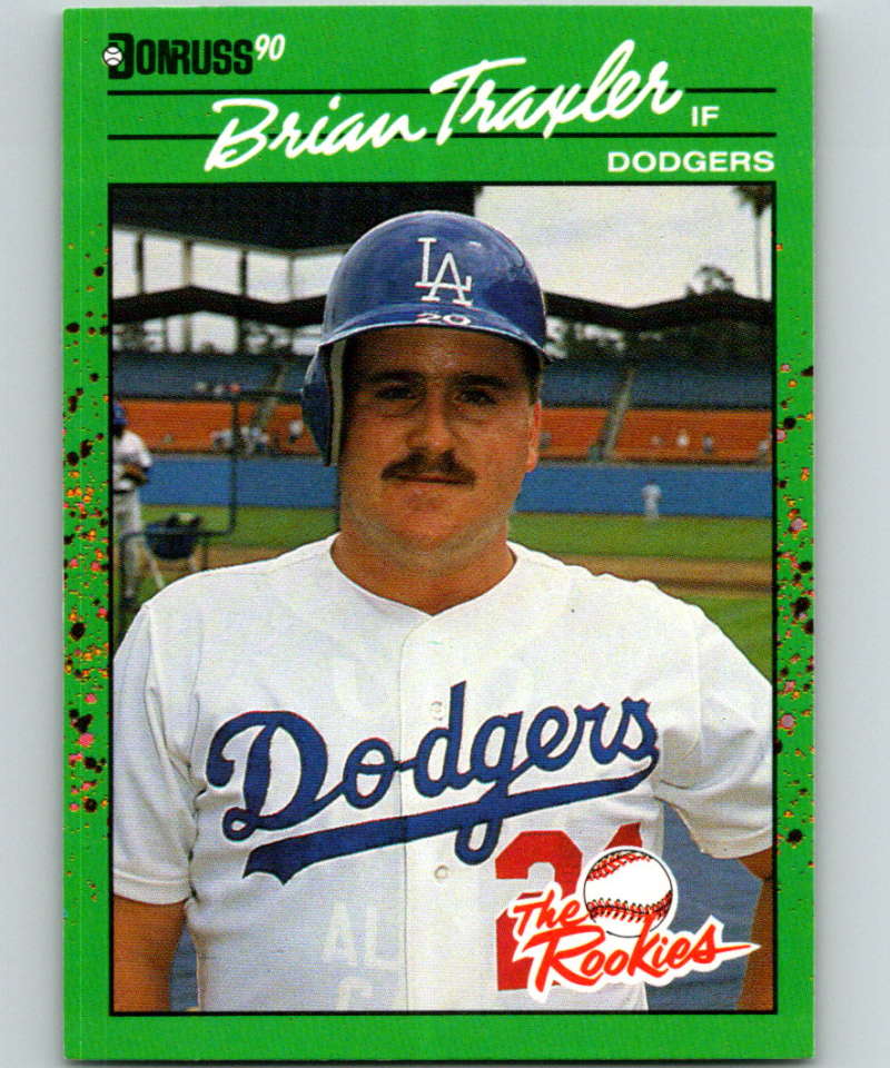 1990 Donruss Rookies #38 Brian Traxler New RC Rookie Los Angeles Dodgers  Image 1