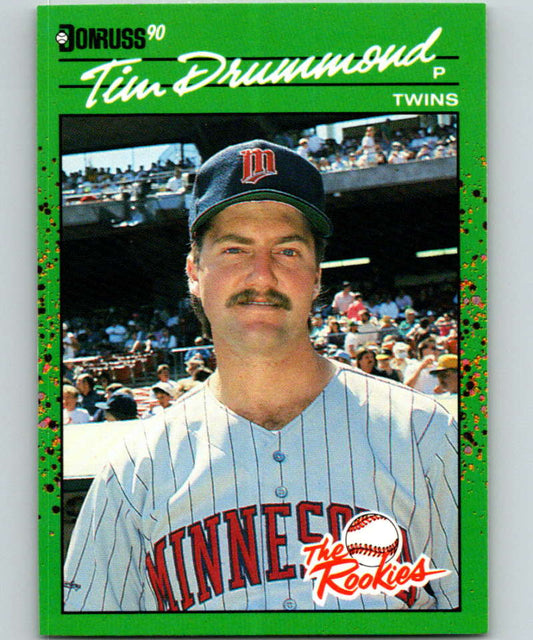 1990 Donruss Rookies #50 Tim Drummond New Minnesota Twins  Image 1