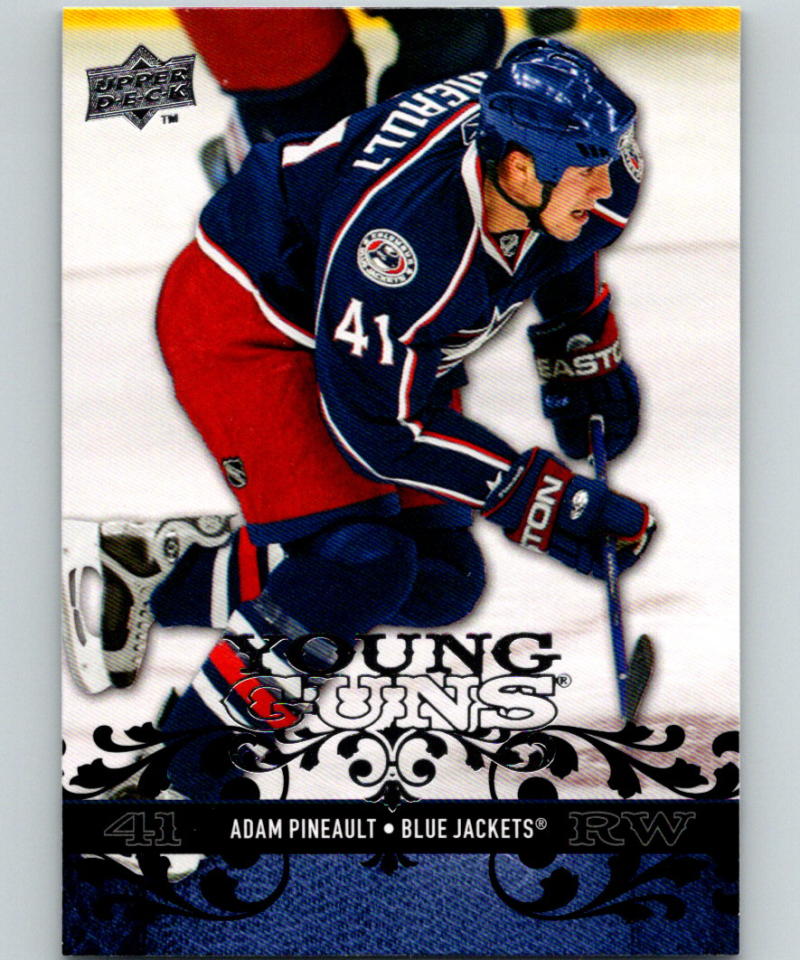 2008-09 Upper Deck #206 Adam Pineault RC Rookie Jackets YG Young Gun 06932 Image 1