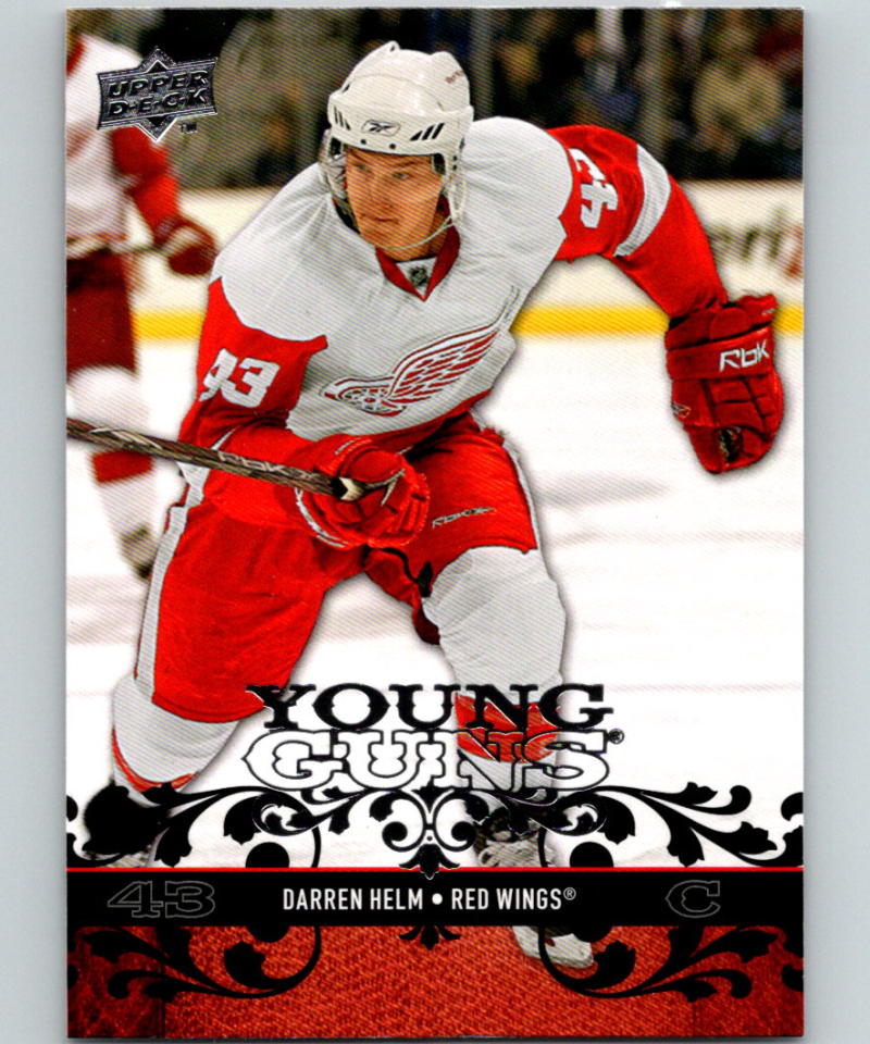 2008-09 Upper Deck #213 Darren Helm RC Rookie Wings YG Young Guns 06929