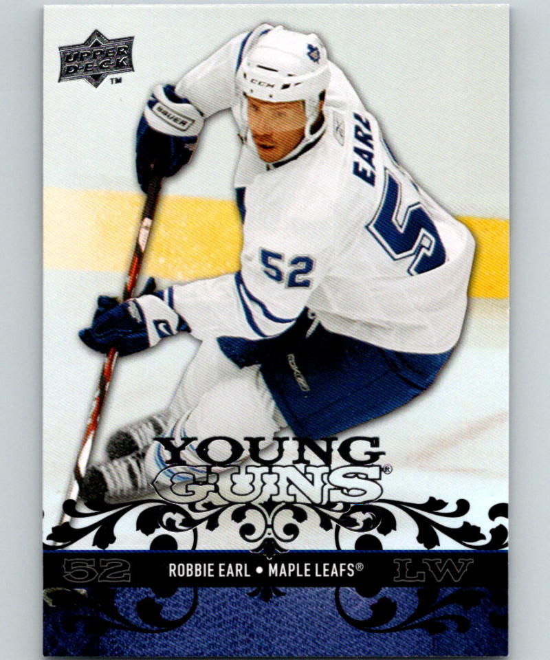 2008-09 Upper Deck #247 Robbie Earl RC Rookie Leafs YG Young Guns 06936 Image 1