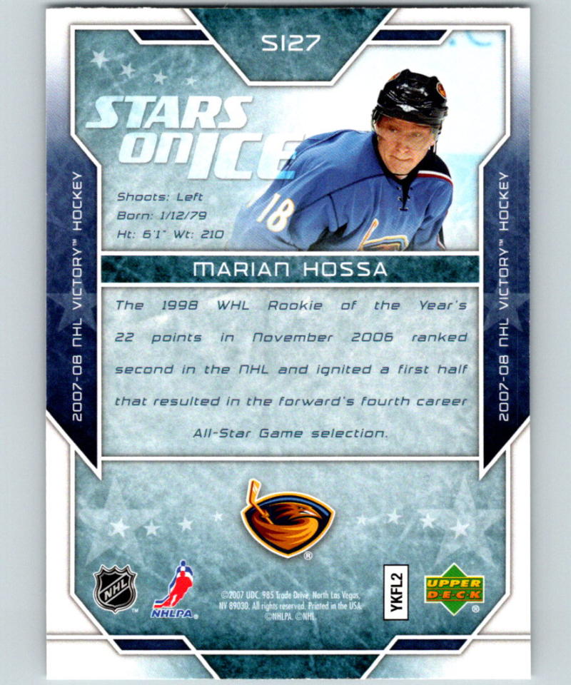 2007-08 Upper Deck Victory Stars on Ice #SI27 Marian Hossa MINT 05261