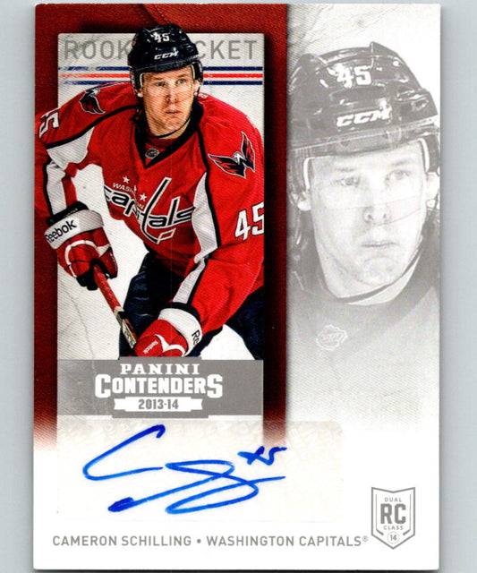 2013-14 Playoff Contenders Rookie Ticket Signatures #278 Cameron Schilling RC Auto 05267 Image 1