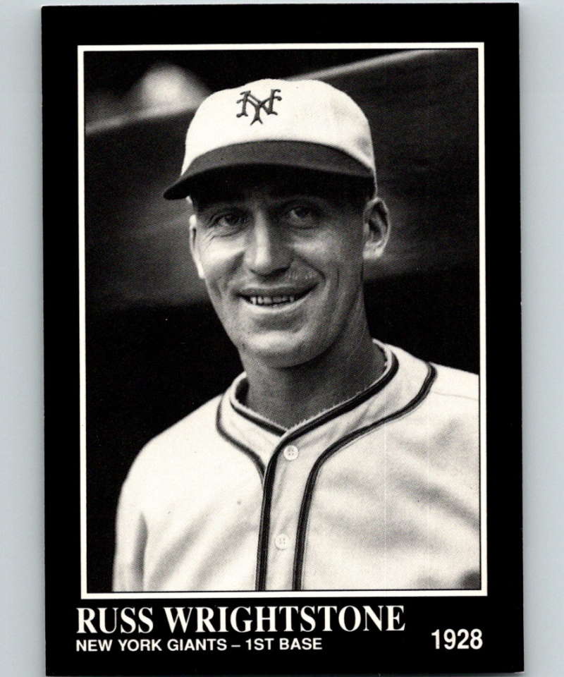 1991 Conlon Collection #238 Russ Wrightstone NM New York Giants  Image 1