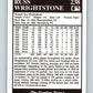 1991 Conlon Collection #238 Russ Wrightstone NM New York Giants  Image 2