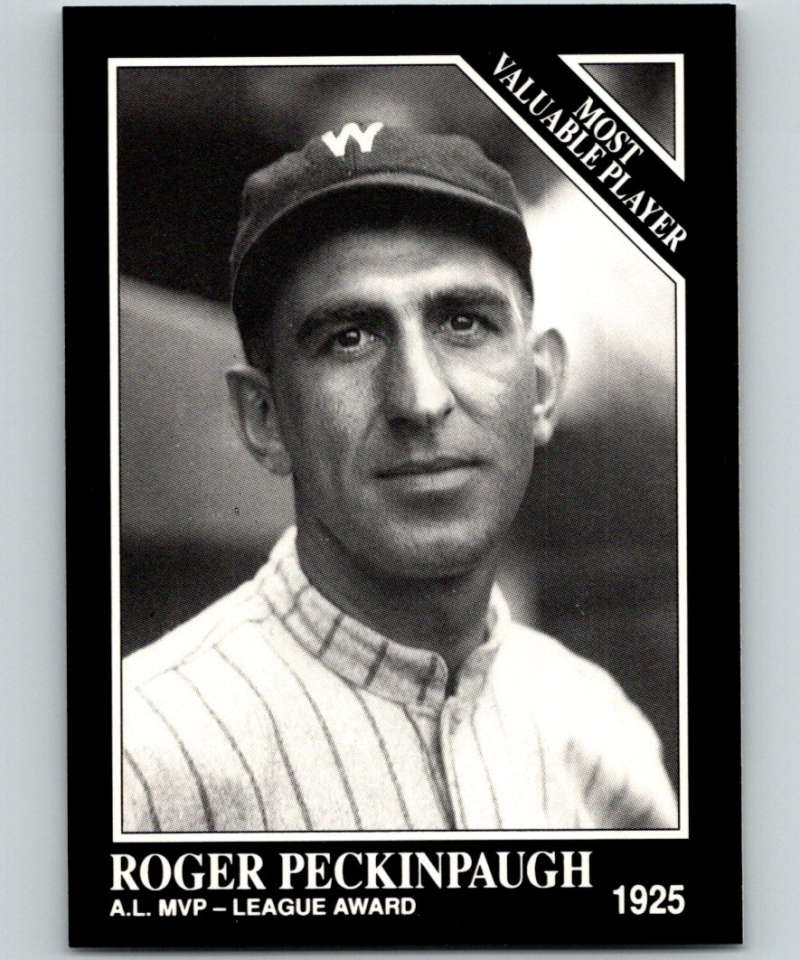 1991 Conlon Collection #308 Roger Peckinpaugh MVP NM Washington Senators  Image 1