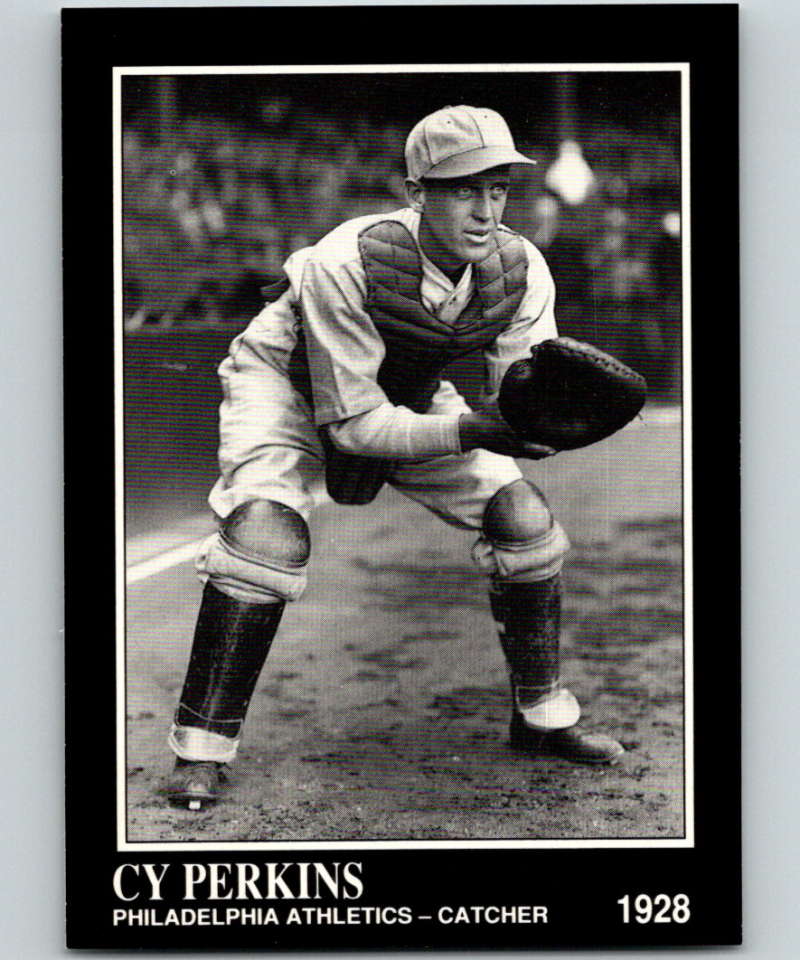 1991 Conlon Collection #185 Cy Perkins NM Philadelphia Athletics  Image 1