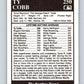 1991 Conlon Collection #250 Ty Cobb ATL NM Philadelphia Athletics  Image 2