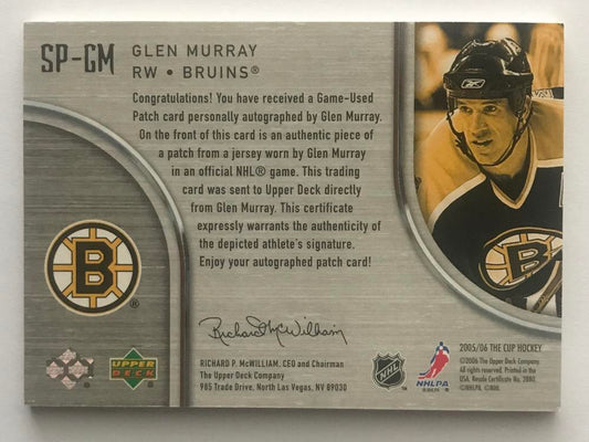 2005-06 The Cup Scripted Patches #SPGM Glen Murray Auto 51/75 Patch 06943