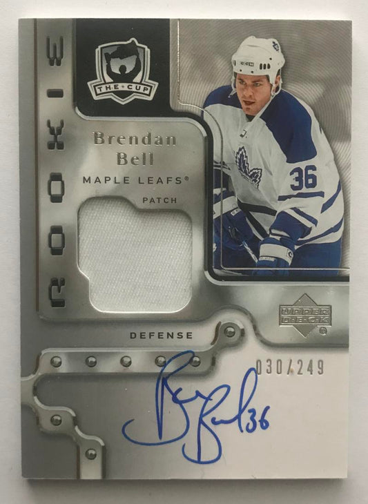 2006-07 The Cup #160 Brendan Bell RC Rookie Auto 30/249 Patch 06952 Image 1
