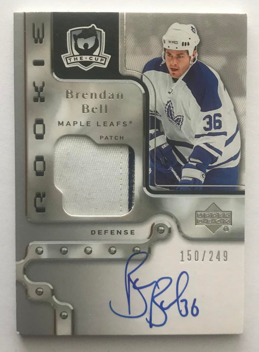 2006-07 The Cup #160 Brendan Bell RC Rookie Auto 150/249 Patch 06953 Image 1
