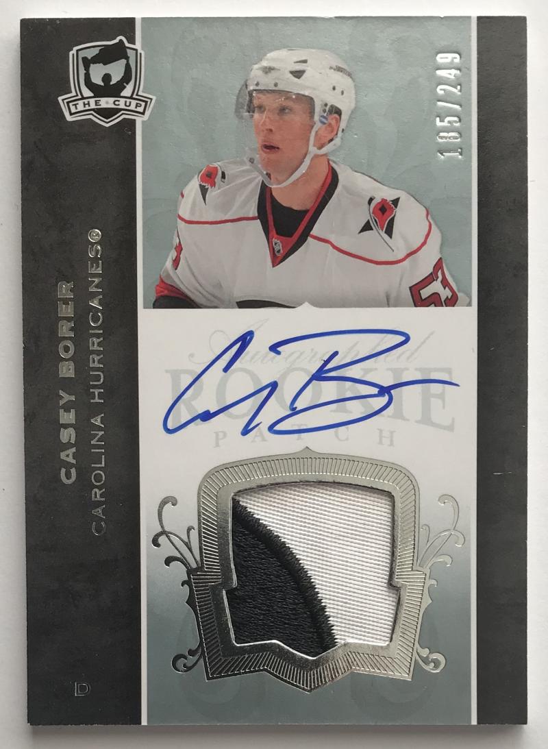 2007-08 The Cup #183 Casey Borer RC Rookie Auto 185/249 Patch 06975 Image 1