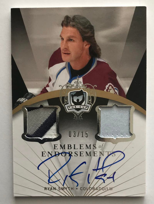 2007-08 The Cup Emblems of Endorsement Ryan Smyth Auto 3/15 Patch 06979 Image 1