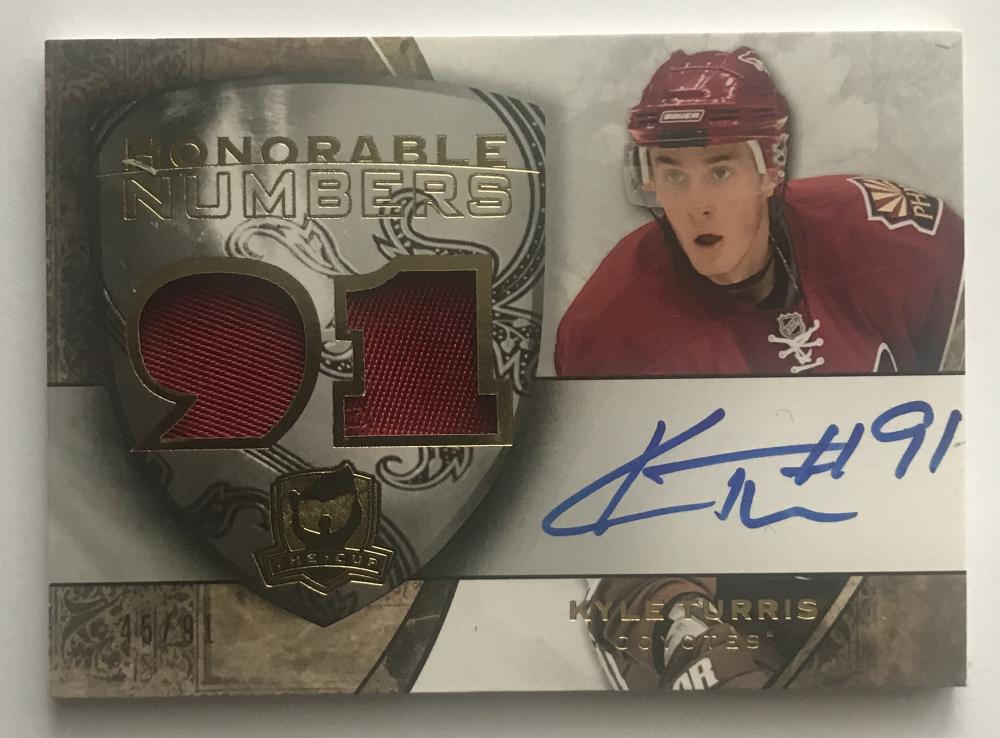2008-09 The Cup Honorable Numbers Kyle Turris Auto 45/91 Patch 07001