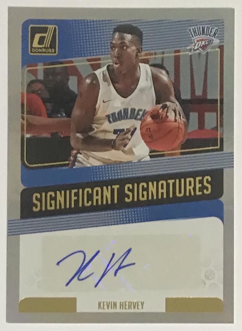 2018-19 Donruss Significant Signatures #SS-KH Kevin Hervey Auto THUNDER 06826 Image 1