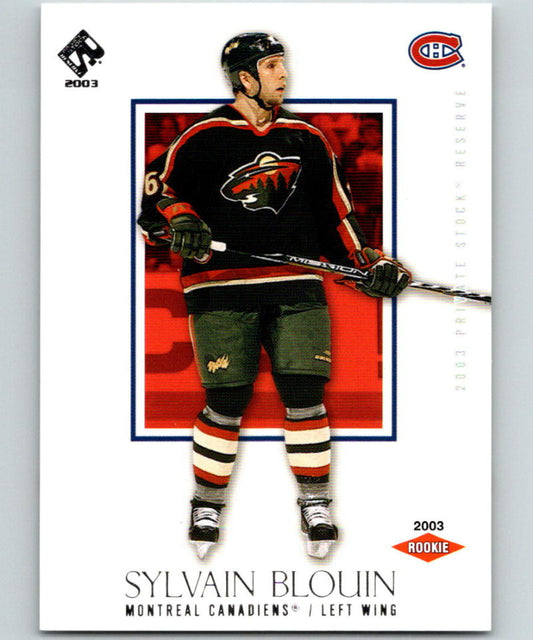 2002-03 Private Stock Reserve #167 Sylvain Blouin Rookie 611/1550 RC 07028 Image 1