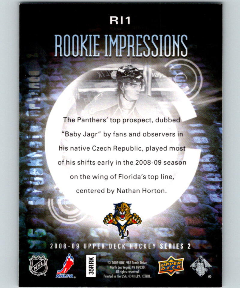 2008-09 Upper Deck Rookie Impressions #RI1 Michael Frolik 07045 Image 2