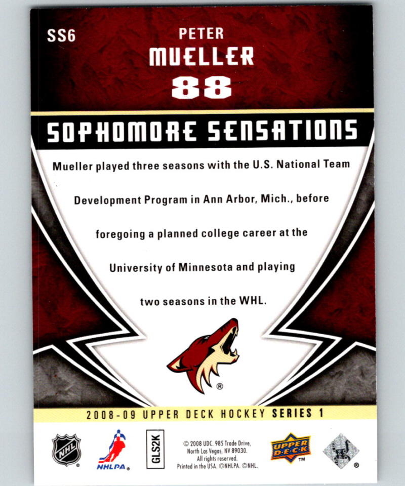 2008-09 Upper Deck Sophomore Sensations #SS6 Peter Mueller 07089 Image 2