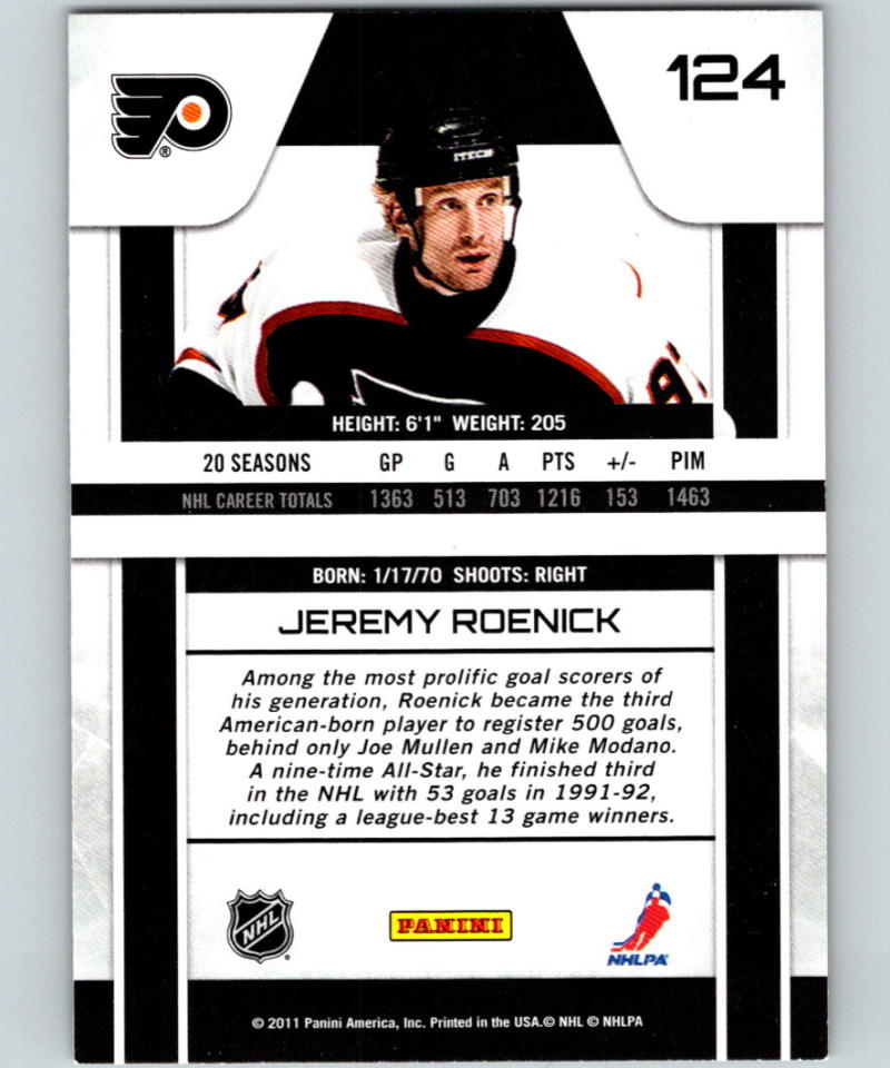2010-11 Zenith Red Hot #124 Jeremy Roenick 07107 Image 2