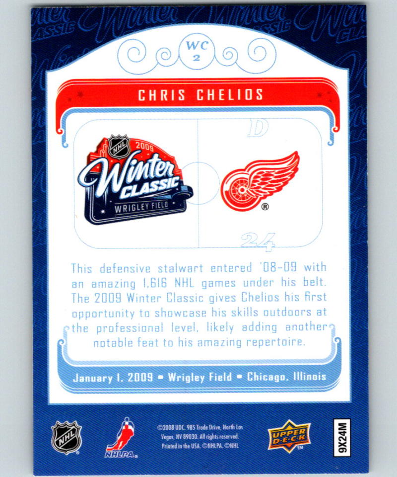 2008-09 Upper Deck MVP Winter Classic #WC2 Chris Chelios 07136 Image 2