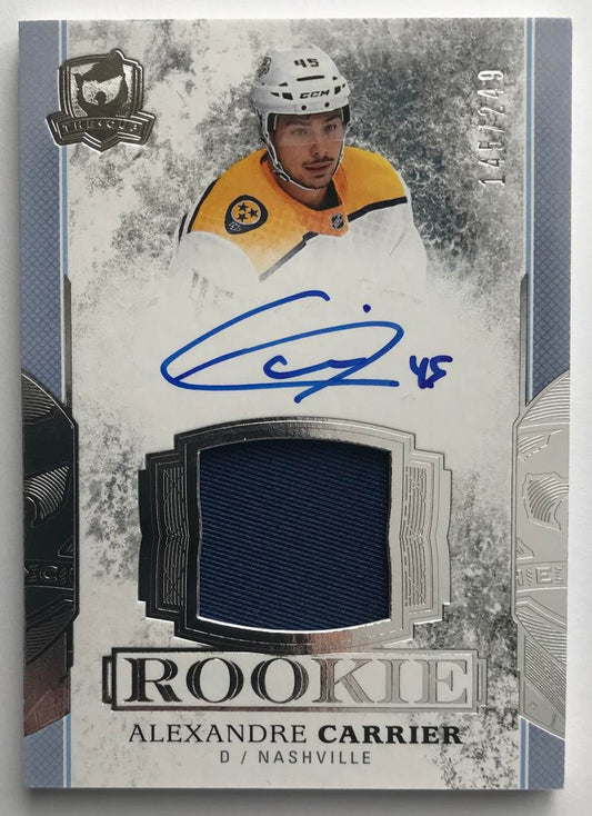 2017-18 Upper Deck The Cup #137 Alexandre Carrier Patch Auto Rookie 145/249 RC 07190
