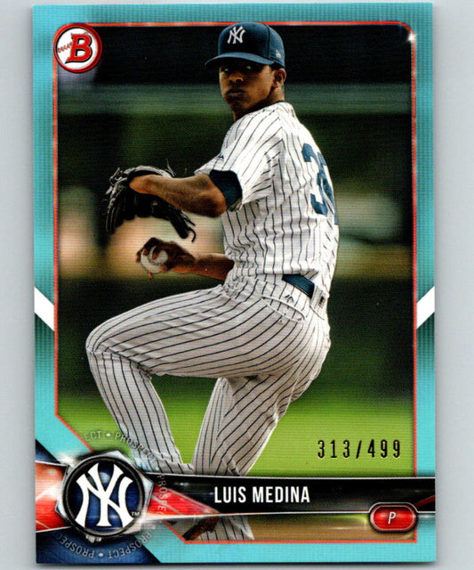 2018 Bowman Draft Sky Blue #BD-17 Luis Medina MINT 313/499 Yankees 07220