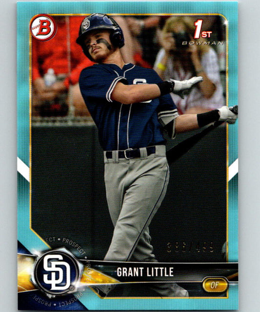 2018 Bowman Draft Sky Blue #BD-110 Grant Little MINT 386/499 Padres 07225