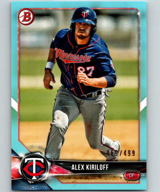 2018 Bowman Draft Sky Blue #BD-199 Alex Kiriloff MINT 69/499 Twins 07230