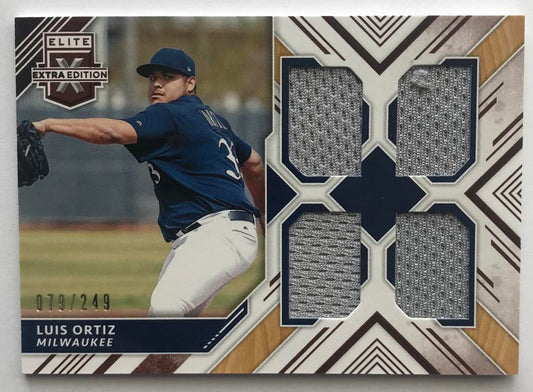 2018 Panini Elite Extra Edition Quad Material Luis Ortiz 79/249 07242 Image 1