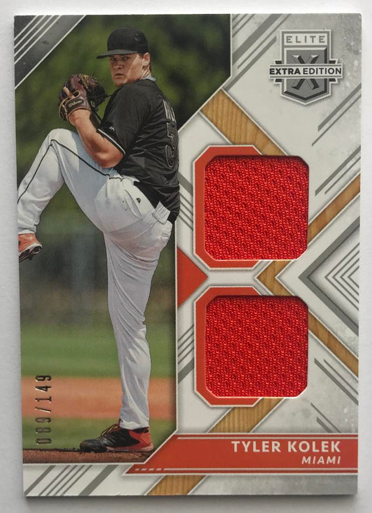 2018 Panini Elite Extra Edition Dual Material Silver Tyler Kolek 89/149 07243