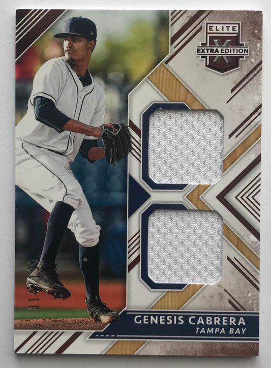 2018 Panini Elite Extra Edition Dual Material Genesis Cabrera 14/199 07244 Image 1