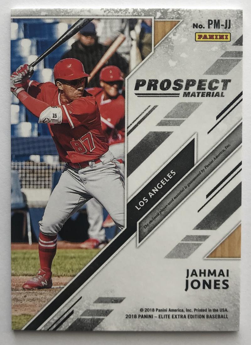 2018 Panini Elite Extra Edition Prospect Material Jahmai Jones  131/199 07246 Image 2