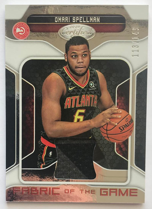 2018-19 Panini Certified Fabric of the Game Rookies Omari Spellman 113/149 07250 Image 1