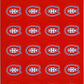 Montreal Canadiens Vinyl Sticker Sheet 5"x7" Decals - 1" Round x20