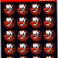 New York Islanders Vinyl Sticker Sheet 5"x7" Decals - 1" Round x20