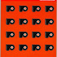 Philadelphia Flyers Vinyl Sticker Sheet 5"x7" Decals - 1" Round x20