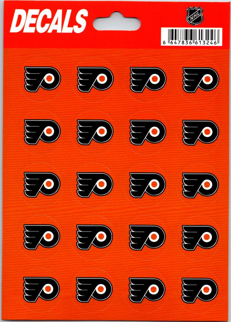 Philadelphia Flyers Vinyl Sticker Sheet 5"x7" Decals - 1" Round x20
