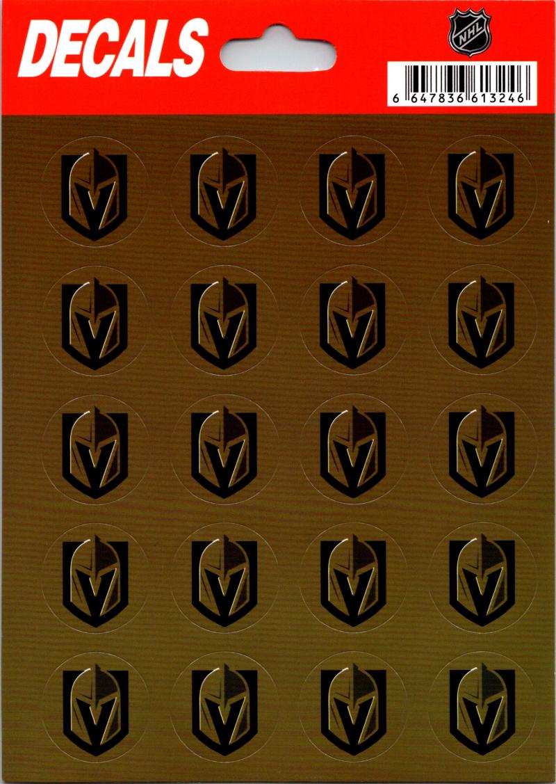 Vegas Golden Knights Vinyl Sticker Sheet 5"x7" Decals - 1" Round x20