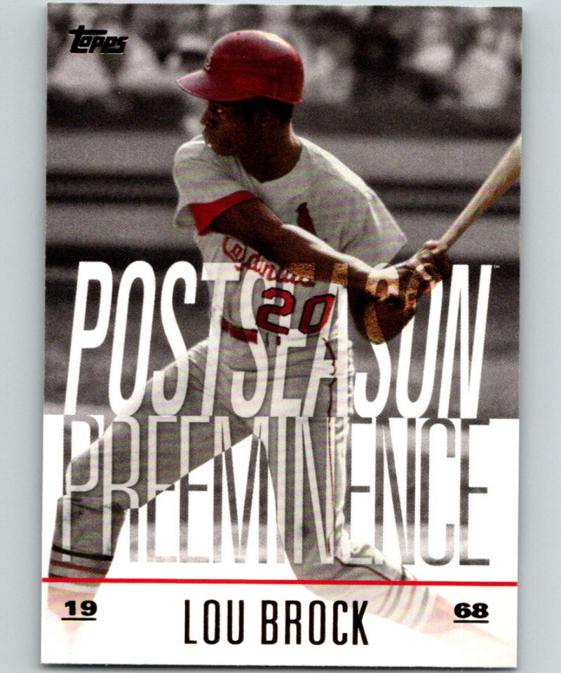 2018 Topps Update Postseason Preeminence #PO-12 Lou Brock MINT 07379 Image 1