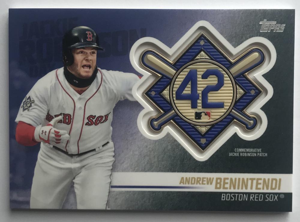 2018 Topps Update Jackie Robinson Day Commemorative Patches Andrew Benintendi 07393