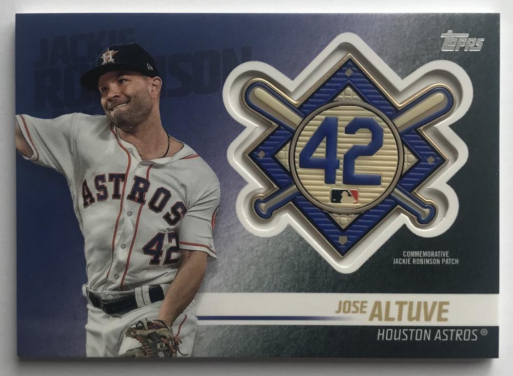 2018 Topps Update Jackie Robinson Day Commemorative Patches Jose Altuve 07394 Image 1