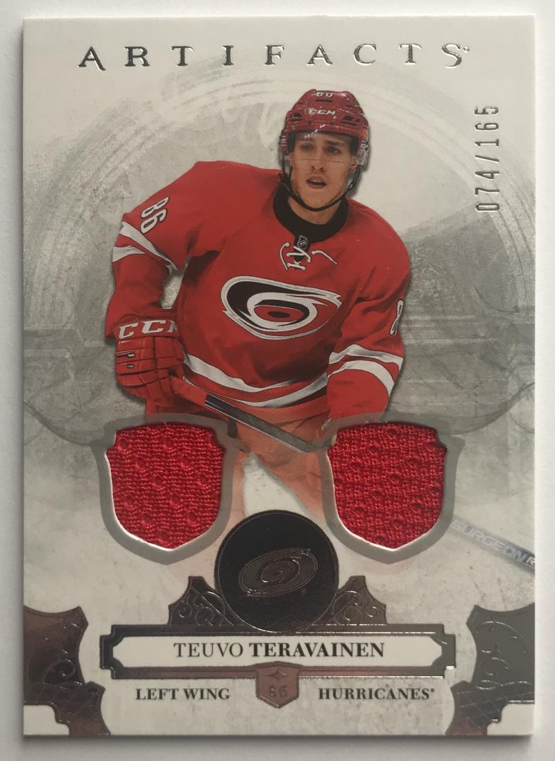 2017-18 Upper Deck Artifacts Material Silver Teuvo Teravainen 74/165 Jersey 07399